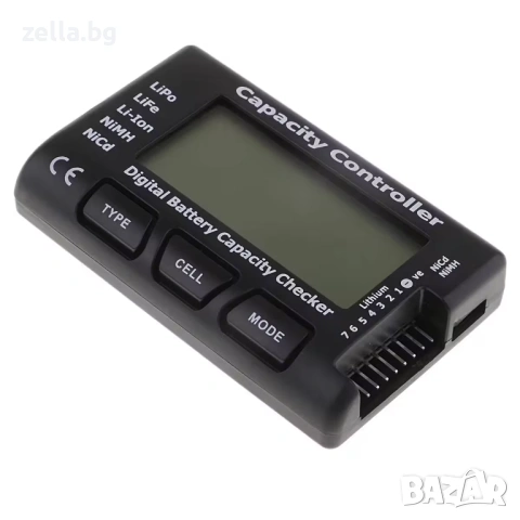 Дигитален тестер за батерии 18650 Li-Ion, LiPo, LiFe, NiMH, NiCd 2-7S с LCD дисплей 10441, снимка 4 - Друга електроника - 54694745