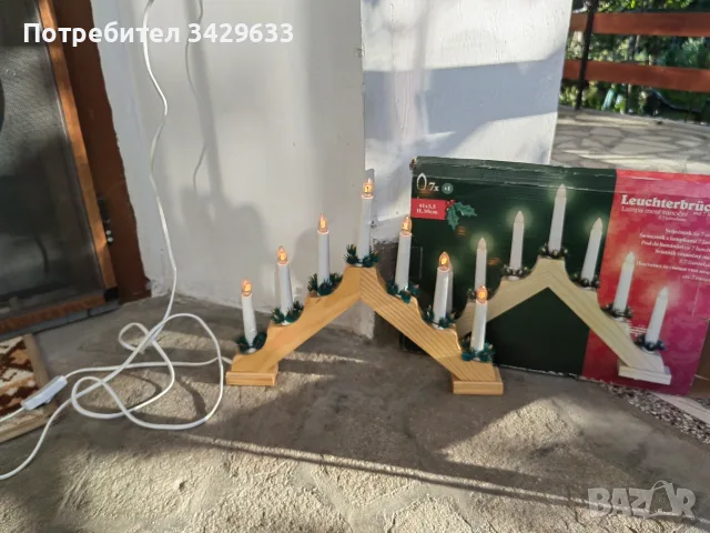 свещник от дърво , снимка 2 - Декорация за дома - 55682402
