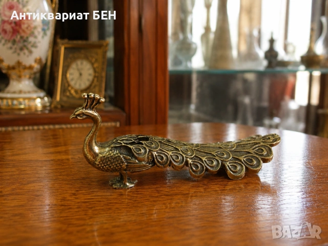 ВИНТИДЖ ДЕКОРАТИВНИ ФИГУРКИ – ПАУН И ПАТИЦА , снимка 4 - Декорация за дома - 54726880