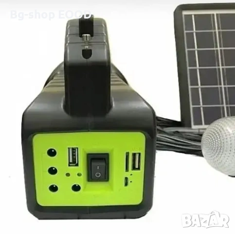 GDLite GD-2000A Преносима соларна Система с 3 LED крушки, соларен панел, Bluetooth, USB, фенерче, снимка 6 - Къмпинг осветление - 54300826