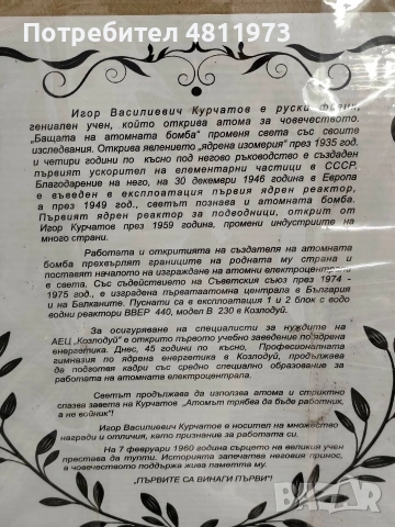 Картина портрет на Игор Курчатов, снимка 6 - Колекции - 55187205