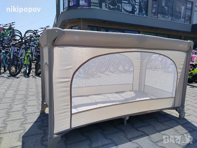 MONI Сгъваема детска кошара UNO бежов