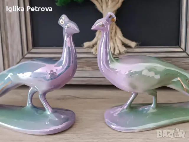 Порцеланови фигурки Пауни, снимка 4 - Антикварни и старинни предмети - 55602567