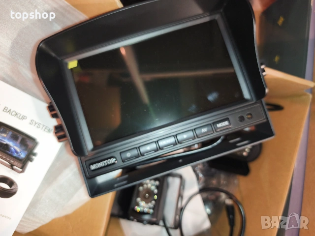 Чисто нов оригинален комплект камери за задно виждане YEDDY Dual Reversing Camera Set 7 инчов екран, снимка 10 - Аксесоари и консумативи - 55195848