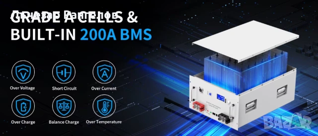 Соларна Батерия LiFePo4 51.2V 15kwh Висок клас Заводска батерия от доказан в бранша производител, снимка 17 - Друга електроника - 54619150