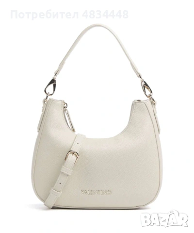 Дамска чанта полумесец Valentino Brixton – Цвят Екрю / Слонова кост, снимка 2 - Чанти - 54633450