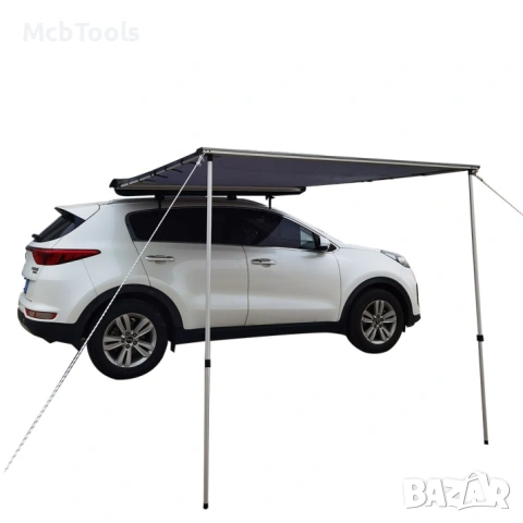 Тента за таван за джип / автомобил / бус сива с размер 2,5м х 2,5м