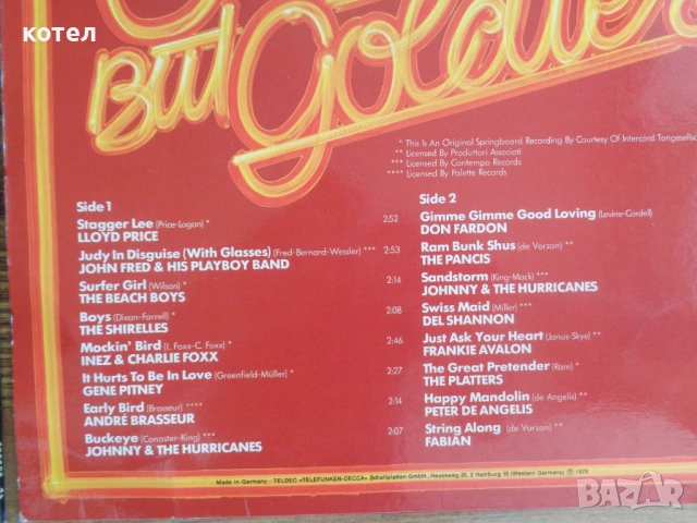Продавам  две грамофонни плочи (LP) от емблематичната серия "Oldies But Goldies", снимка 4 - Грамофонни плочи - 54122830