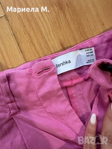 Bershka ленен панталон, XS, снимка 2 - Панталони - 54575795