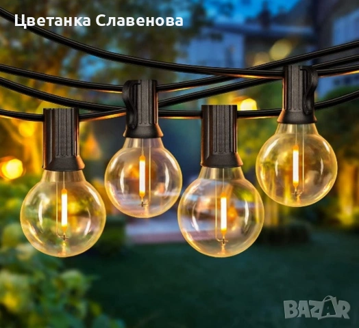 G40 LED String Lights – декоративни градински лампи 20метра 1W