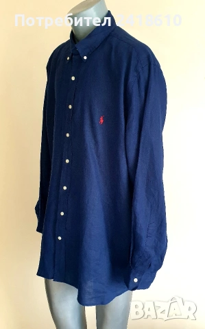 POLO Ralph Lauren Len/ Лен Mens Size 2XL НОВО! ОРИГИНАЛ! Мъжка Ленена Риза., снимка 8 - Ризи - 54208640