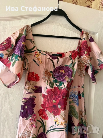 Нова  кукленска красива елегантна рокля флорарен принт zara Zara Зара , снимка 8 - Рокли - 54149533