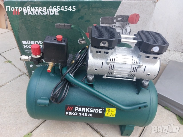 Компресор Парксайд Parkside PSKO248B1, снимка 2 - Компресори - 55206908