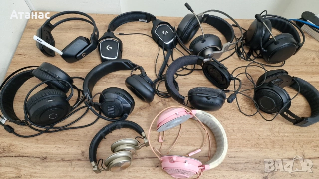 Лот 10 бр. Геймърски слушалки (Razer, Logitech, JBL) – Работещи , за ремонт или части!