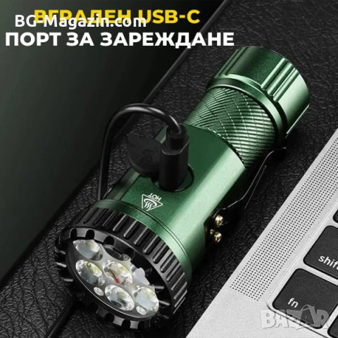 Мощен мини прожектор YEMAO 3000 лумена 7 LED Диода UV ултравиолетова RGB странична светлина, снимка 7 - Къмпинг осветление - 54027493