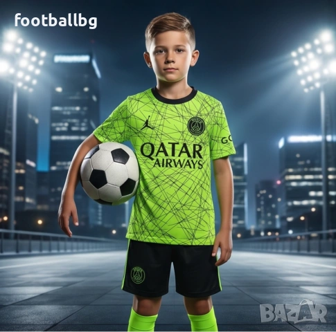 MBAPPE 7 💙⚽️ детско юношески футболни екипи PSG 💚⚽️ РЕТРО екипи , снимка 7 - Футбол - 40019311
