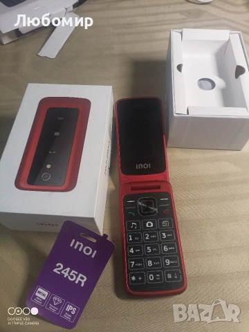 INOI 245R Червен мобилен телефон , снимка 2 - Други - 55129875