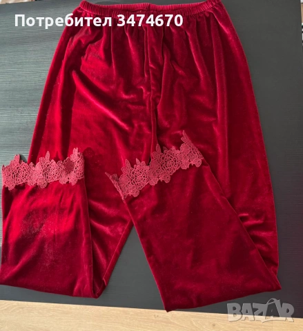 Велурен домашен костюм размер М, снимка 7 - Пижами - 54767463