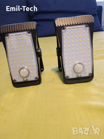2бр. Соларни LED лампи с датчик за движение 1500mAh | Без кабели | 3 режима, снимка 13 - Соларни лампи - 54081684