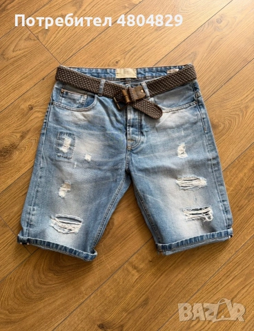 Мъжки къси дънки BERSHKA и MADE BY US, снимка 3 - Къси панталони - 55010416