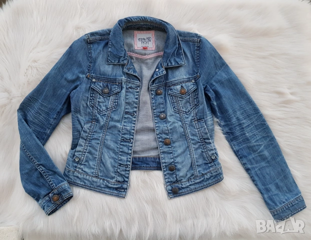 Дамско дънково яке ESPRIT размер S , снимка 8 - Якета - 53528347