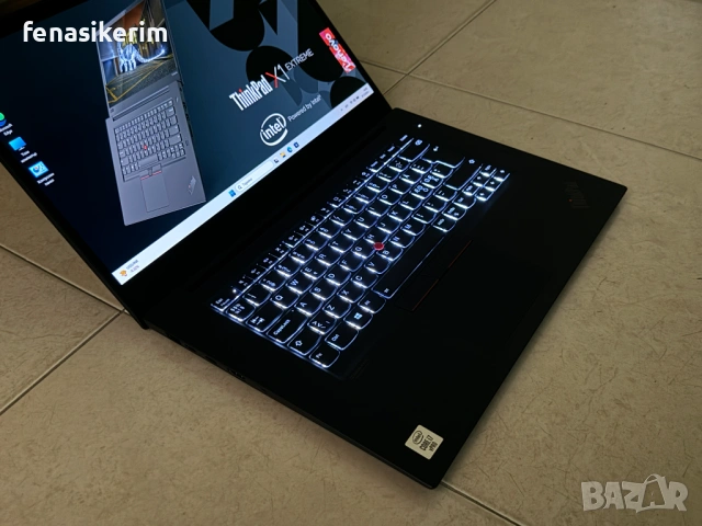 15.6' 4K OLED Touch i7-10850H Lenovo ThinkPad X1 Extreme Gen 3 32GB DDR4/512GB NVMe/GTX 1650 Ti, снимка 7 - Лаптопи за работа - 54041071