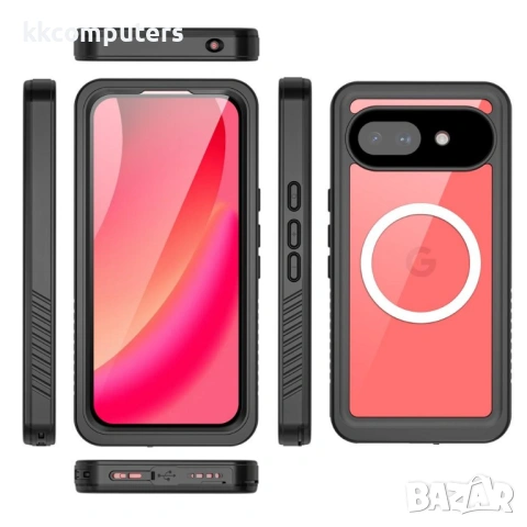 Водоустойчив Магнитен Калъф REDPEPPER FS Series IPX8 за Google Pixel 10a с Протектор – Черен, снимка 6 - Калъфи, кейсове - 54676008
