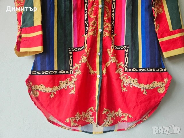 Риза на Versace made in Italy Версаче М , снимка 10 - Ризи - 54734386