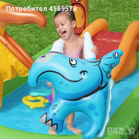 Водна площадка Bestway Jurassic 53160 – Детски мини аквапарк с пързалка и пръскачки! , снимка 4 - Басейни и аксесоари - 54324228