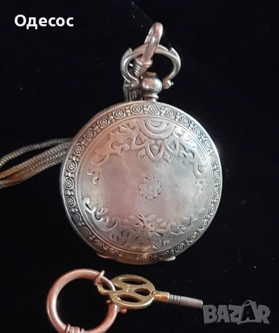 Старинен  Османски сребърен джобен часовник J.Dent. London, снимка 7 - Антикварни и старинни предмети - 54100452