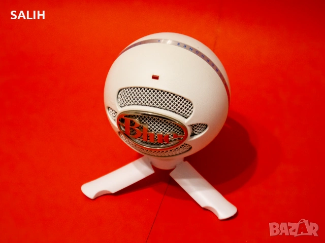 Blue Snowball Pro White Бял USB Микрофон за стрийминг, подкаст, гейминг, запис, влог, снимка 8 - Микрофони - 55244190