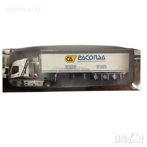 Iveco Stralis 2002 Paconsa тир - мащаб 1:43 на IXO/Altaya моделът е нов в кутия, снимка 2 - Колекции - 54453401