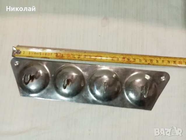 Емайлирана закачалка , хромирана, снимка 3 - Антикварни и старинни предмети - 55510384