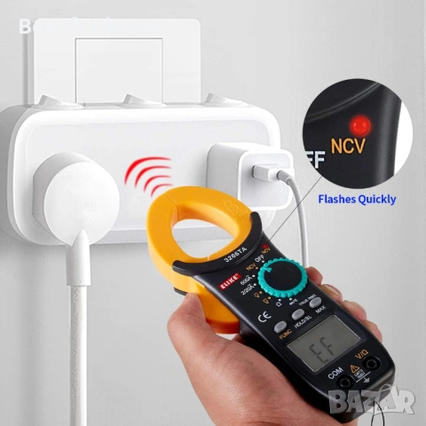 ELIKE Цифров мултицет, амперметър, волтметър, клещи, тестер за напрежение с True RMS, NCV, AC/DC, снимка 5 - Други инструменти - 54192345