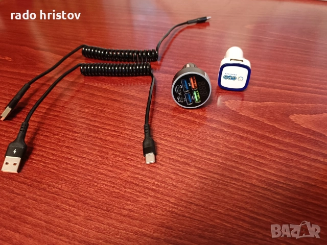 USB зарядно/адаптер с 2-4-6 извода. USB кабели., снимка 3 - Аксесоари и консумативи - 54588596