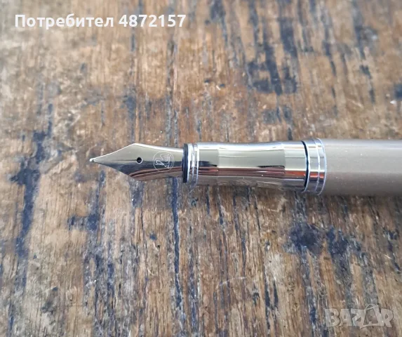 писалка Пеликан Pelikan бежова и сребрист метал в кутия, снимка 9 - Ученически пособия, канцеларски материали - 55576885