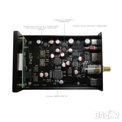 Hi-End USB Интерфейс L.K.S Audio USB-100 (Amanero) + Отделно R-core Линейно Захранване, снимка 5 - Други - 55658448
