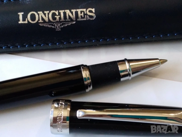 Елегантна химикалка Longines с кожен калъф, снимка 2 - Други ценни предмети - 54901999