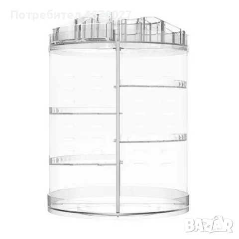 Въртящ се органайзер за козметика GW-288/ Цвят: прозрачен; Материал: пластмаса PS; Размер: 23 * 23 *, снимка 3 - Органайзери - 55397486