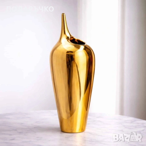 Декоративна златна ваза OROLIQUIDO