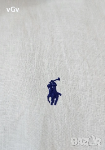 Мъжка ленена риза Polo Ralph Lauren -M/L, снимка 4 - Ризи - 54414487