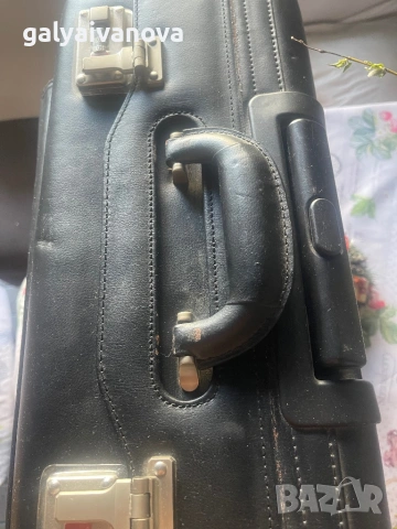 Винтидж куфар естествена кожа, снимка 5 - Антикварни и старинни предмети - 54138639