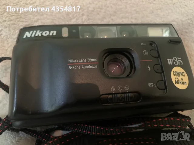 Фотоапарат Nikon W35 с 35-милиметров , снимка 6 - Фотоапарати - 55330647