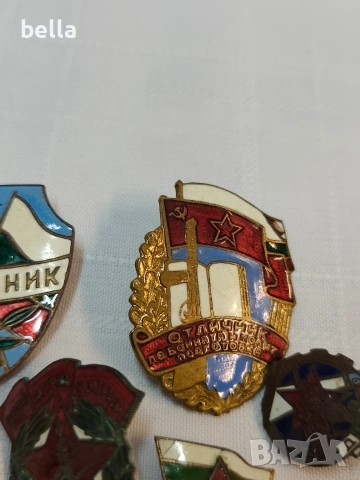 Емайлирани български стари знаци,значки, снимка 3 - Антикварни и старинни предмети - 54957707