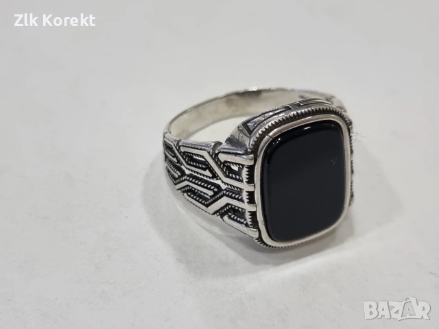 Мъжки сребърен пръстен, снимка 3 - Пръстени - 54369848