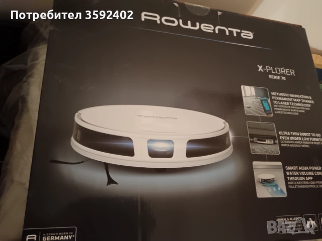 Продавам изгодно прахосмукачка робот Rowenta, X-PLORER SERIE 70, с функция моп, снимка 6 - Прахосмукачки - 54575066