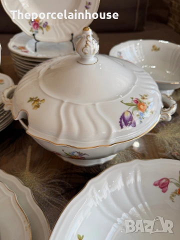 ✨ Изящен немски порцеланов сервиз ROSENTHAL PARZIVAL Germany – 37 части 🌿, снимка 2 - Сервизи - 55002703