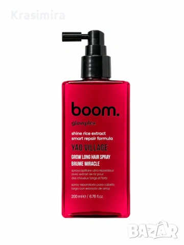 Boom Glowplex Yao Village Grow Long Hair Spray – Спрей за дълга, здрава и блестяща коса 200 мл, снимка 2 - Продукти за коса - 54610533