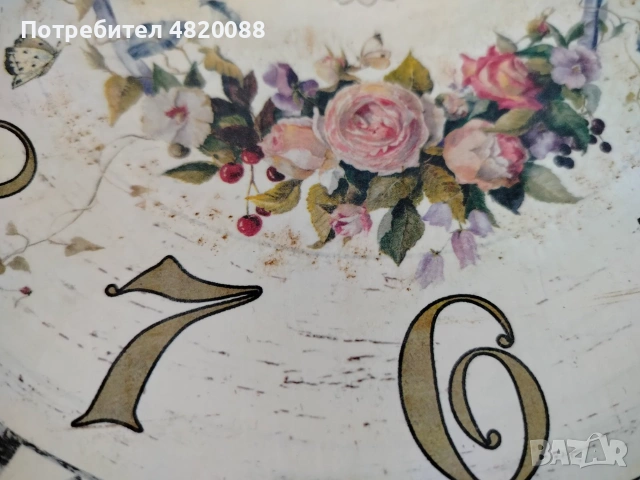 Стенен часовник РЪЧНА декорация, снимка 3 - Стенни часовници - 55240422