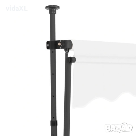 vidaXL Ръчно прибиращ се сенник с LED, 300 см, кремав(SKU:145873), снимка 2 - Градински мебели, декорация  - 54180896